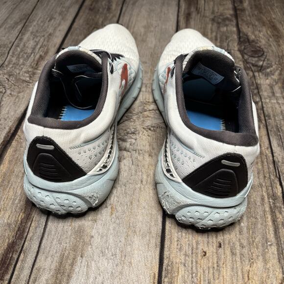 Brooks Adrenaline GTS 21 White Blue Orange Running Shoes Sneakers Womens Size 10 - Picture 4 of 15